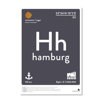 Hamburgo - A4 blanco y negro