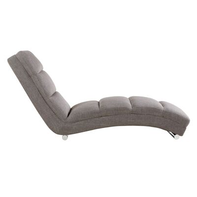 Chaise longue structuurstof grijs