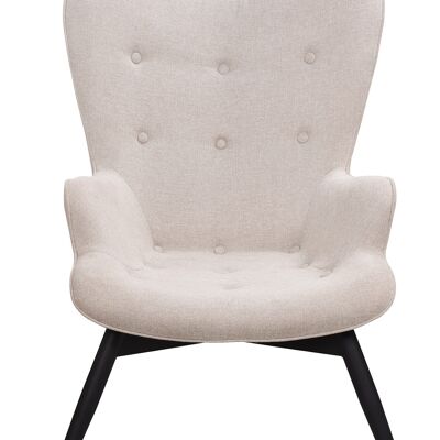 Fauteuil beige structuurstof