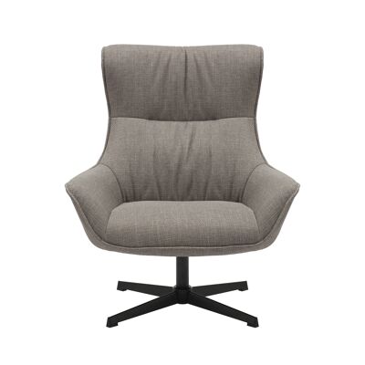 Armchair structured fabric taupe
