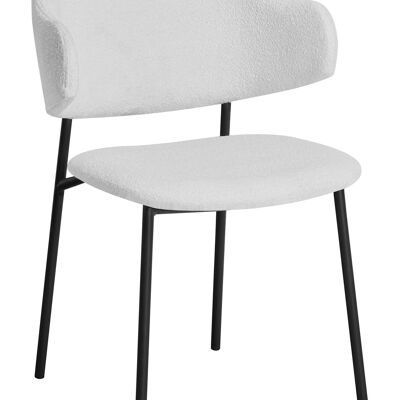Lot de 2 fauteuils Bouclé blanc