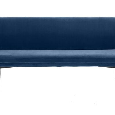 Banc 160 cm fluweel bleu