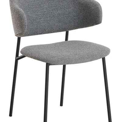 Lot de 2 Fauteuils Bouclé Donkergrijs