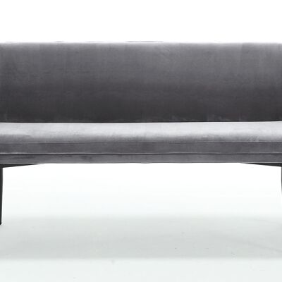 Banc 160 cm fluweel gris