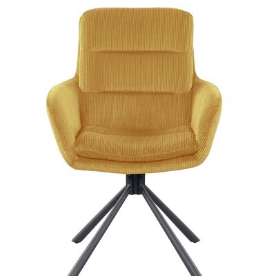 Fauteuil in corduroy goud