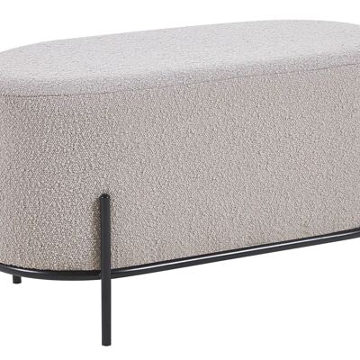 Gestofferde kruk Tissu bouclé taupe