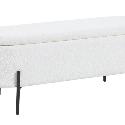 Bedbank met opbergfunctie Wit