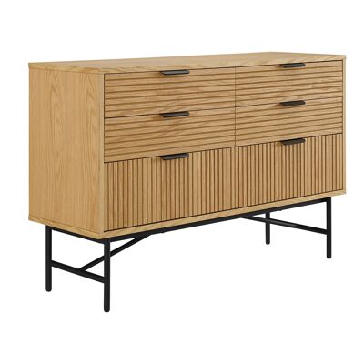 Ladekast breed 120 cm eiken real houtfineer