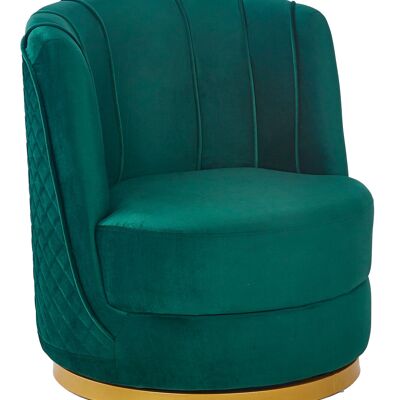 Fluwelen draaifauteuil groen