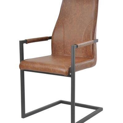 Eetkamerstoel Set di 2 similpelle marrone chiaro