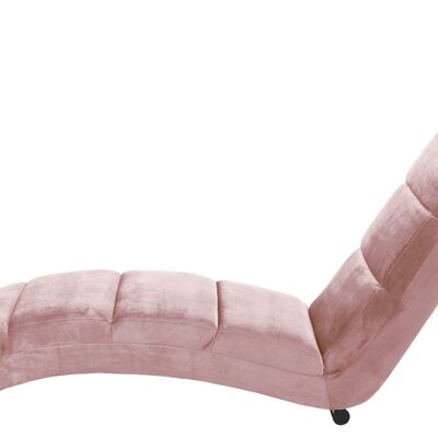 Chaise longue roze fluweel