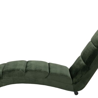 Chaise longue bosgroen fluweel