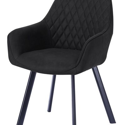 Armchair set of 2 antraciet microvezel