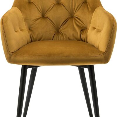 Fauteuil geel fluweel