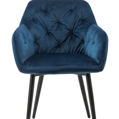 Fauteuil bleu fluweel