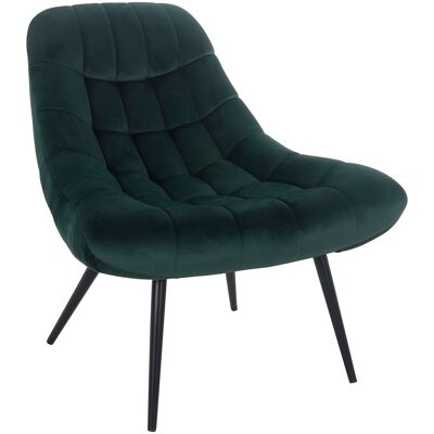 Fauteuil XXL fluweel grand métal noir