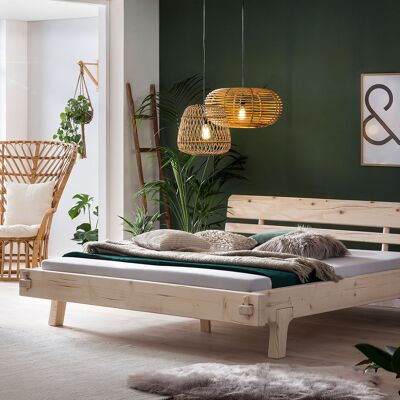 Spruce beam bed 200x200 cm