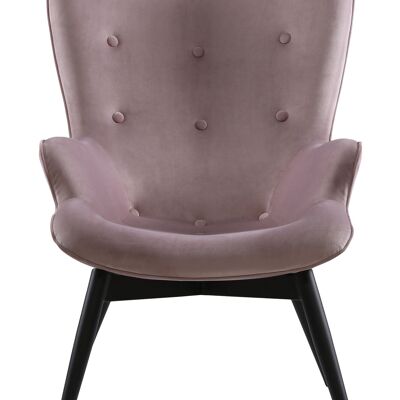 Fauteuil rose fluweel