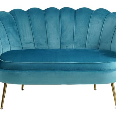 Fluwelen schelpenbank bleu