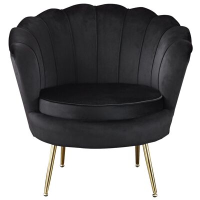 Sillón fluwelen schhelp negro