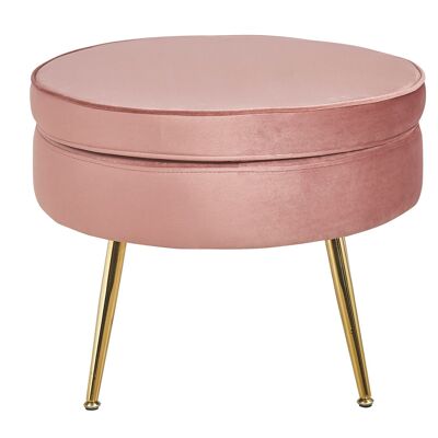 Poète rond en rose fluweel