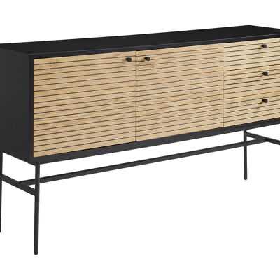 Dressoir noir / eiken vraiment plus fin