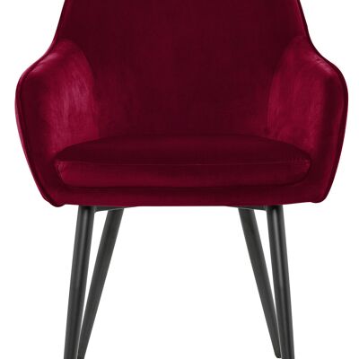 Eetkamerstoel rood fluweel