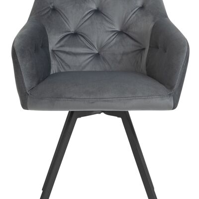Poltrona con funzione di rotazione a 360° in grigio