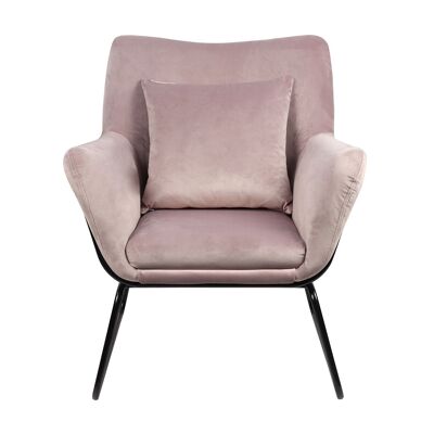 Relájese en el taburete con funda de fluwelen rosa