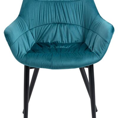 Sillón con acolchado honingraat fluweel turquesa