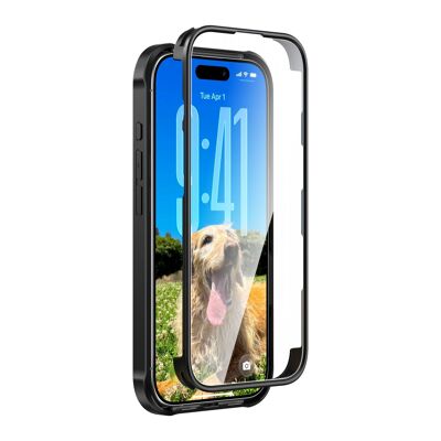 Verre trempé intégral noir pour iPhone 17