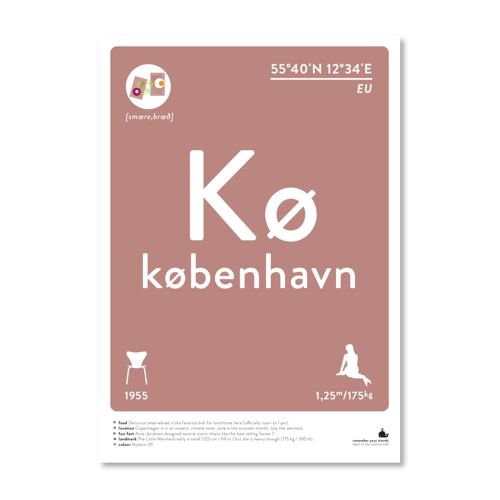 Kobenhavn - black & white A3
