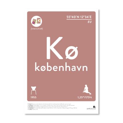 Kobenhavn - A3 blanco y negro