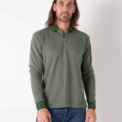91361 Polo ML Nid d'abeille gauffré