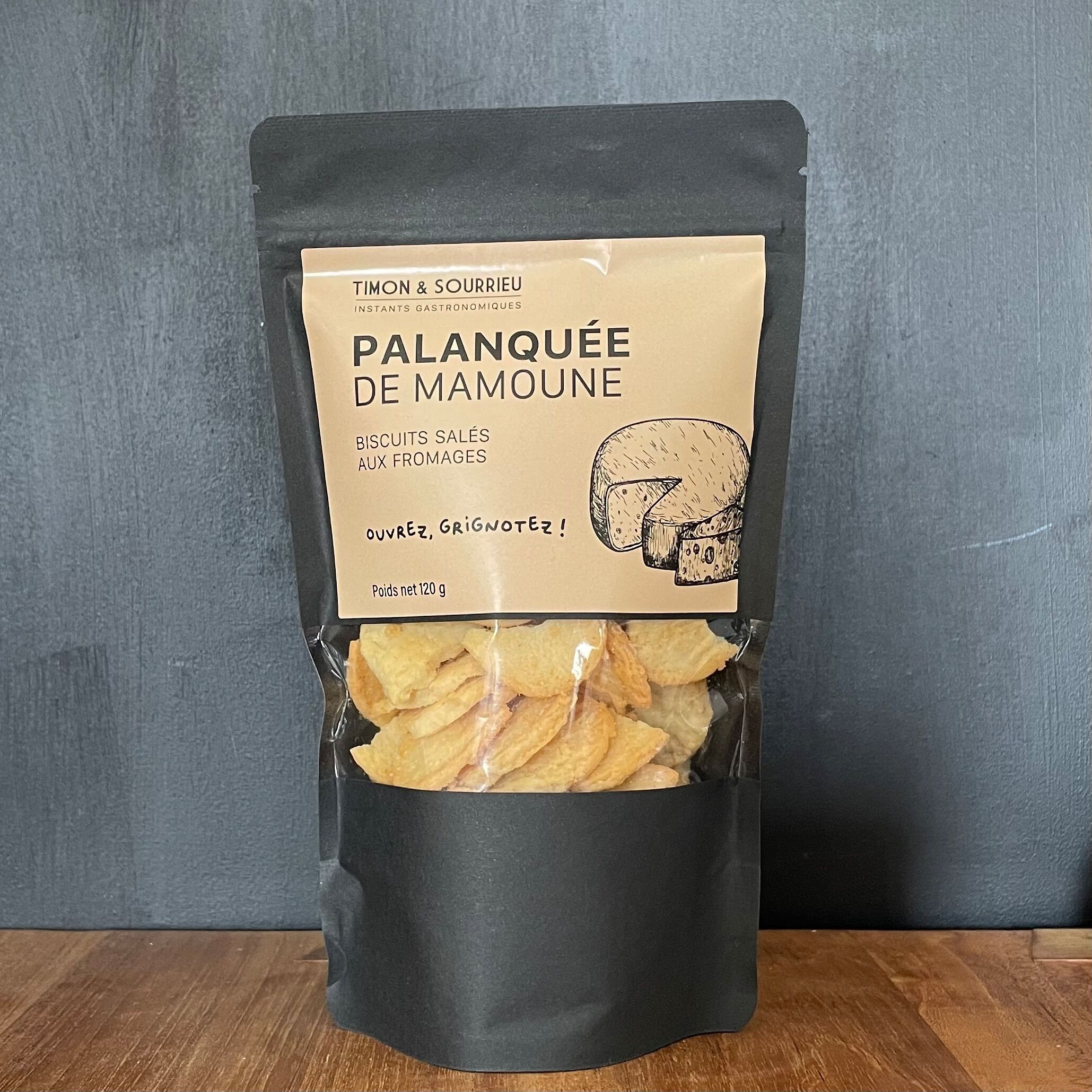 Biscuits salés au fromage et parmesan - Palanquée de Mamoune (120g)