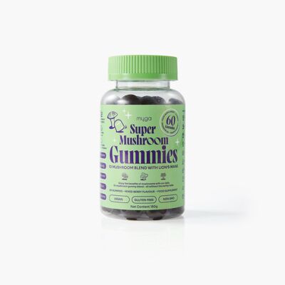 Gummies Myga Super Mushroom – Mélange de baies végétaliennes pour un soutien immunitaire et une concentration optimale
