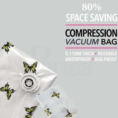 Lot de 2 sacs de rangement sous vide Periea pour vêtements et literie - 5 modèles et 3 tailles