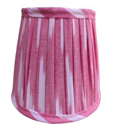 Abat-jour plissé Ikat rose