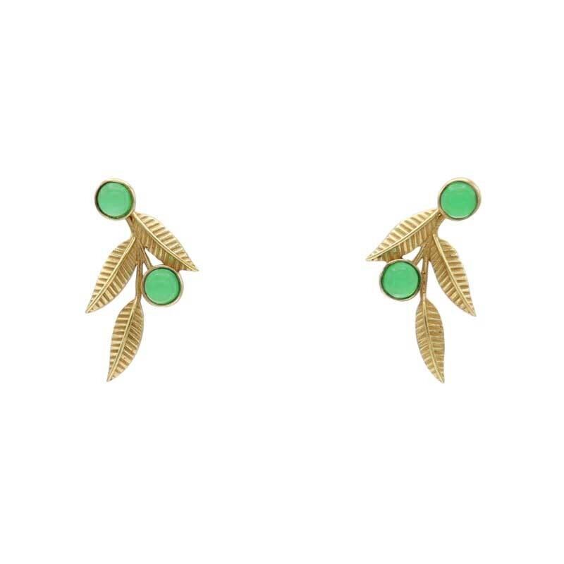 Orecchini fioritura verde