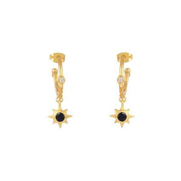 Schwarze Pip-Creolen