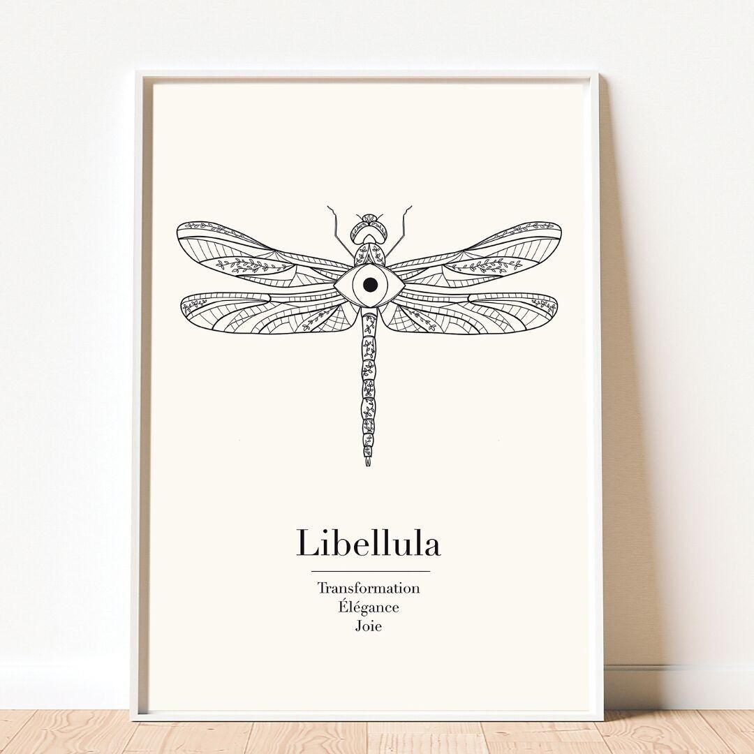 Affiche Libellule, Animal Totem