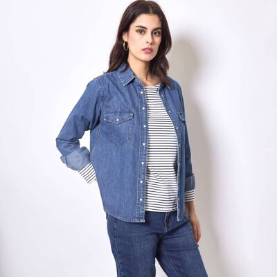 Long sleeve denim shirt