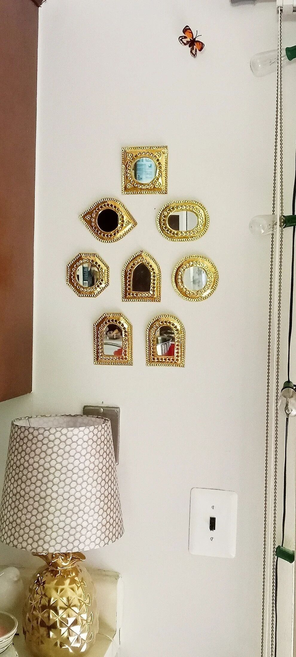 7 Moroccan Brass Wall Mirrors – Small Decorative Set