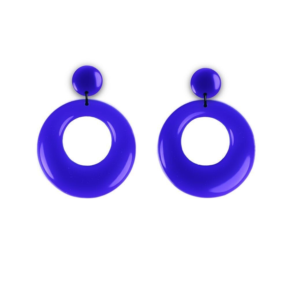 Hoop Earrings - Blue