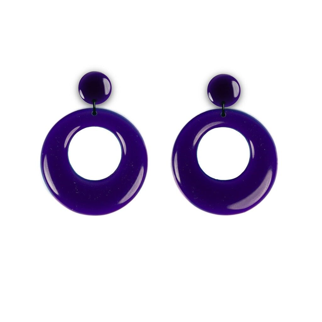 Hoop Earrings - Purple
