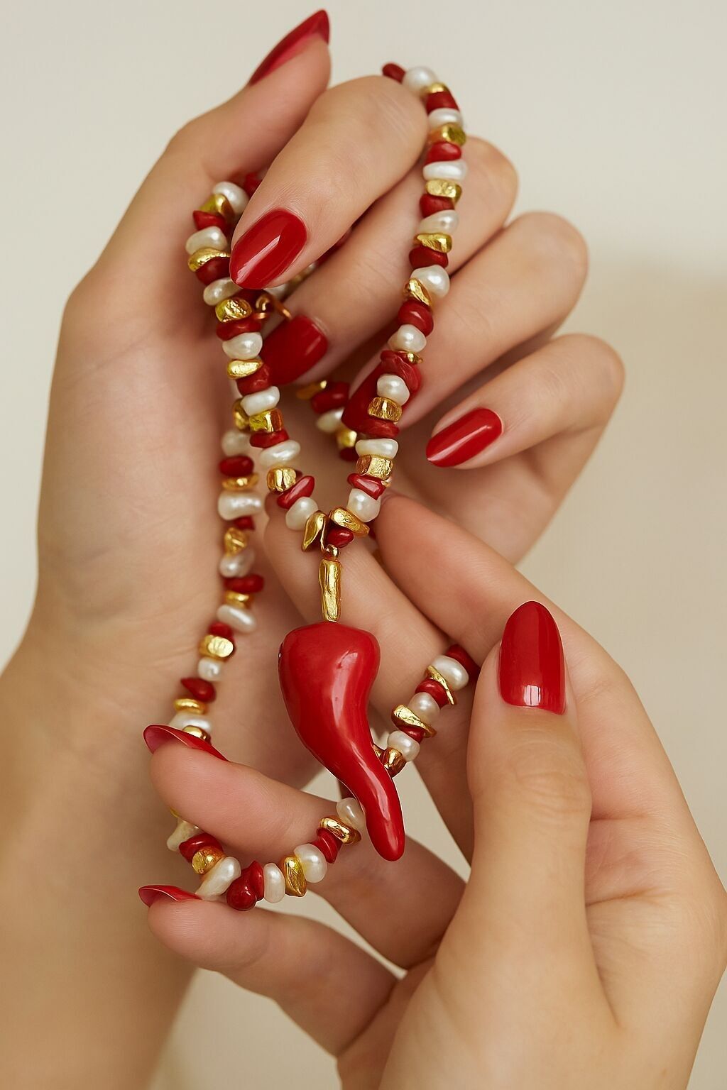 Red chili pepper handcrafted necklace