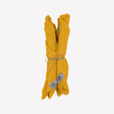 Muslin napkins "Anne-Marie" • Sunflower • Set of 4