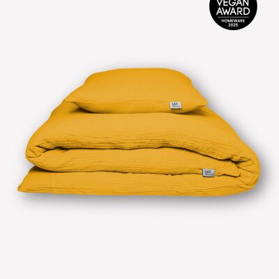 Biancheria da letto in mussola "Eliane" • Girasole