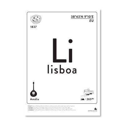 Lisboa - schwarz-weiß A3
