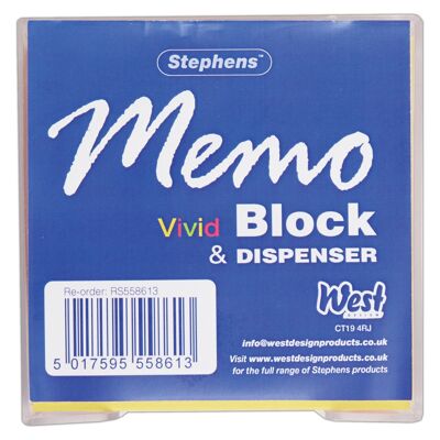 Blocco promemoria e dispenser Stephens, Vivid, 700 fogli